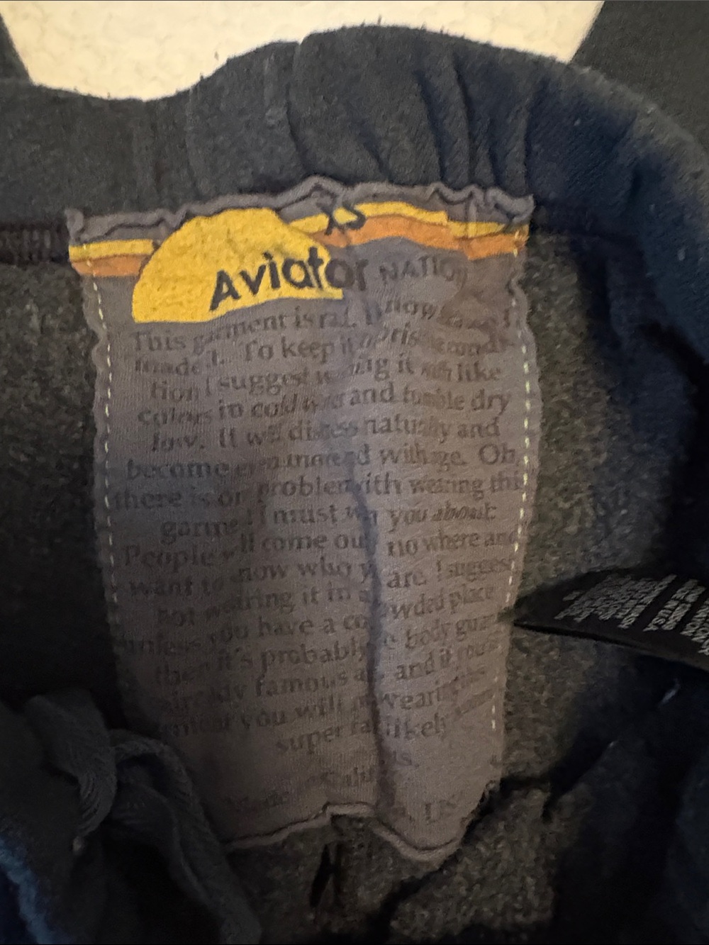 Aviator Nation Charcoal Sweatpants with Sunset Patch XS - Excellent Condition - Picture 4 of 6